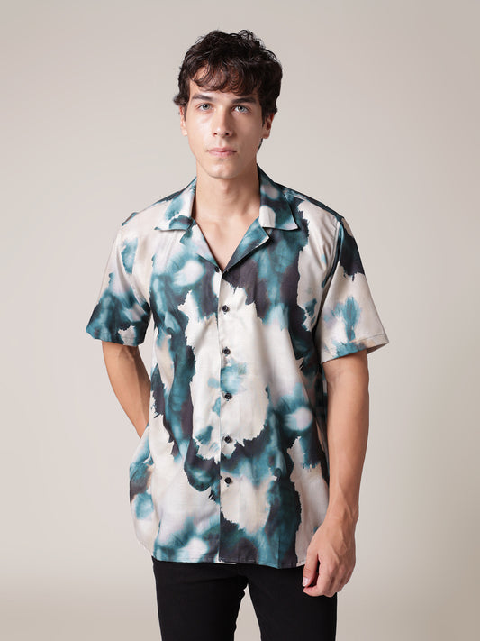 Unisex Exotic Tie Dye Aloha Shirt