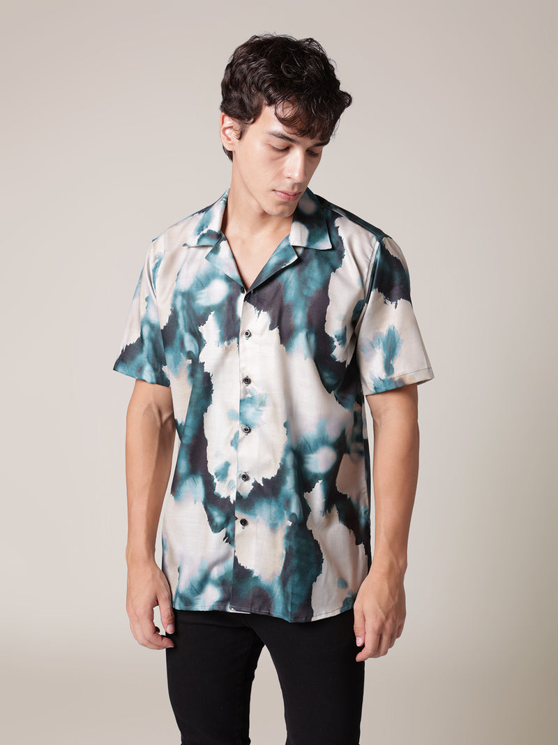 Unisex Exotic Tie Dye Aloha Shirt