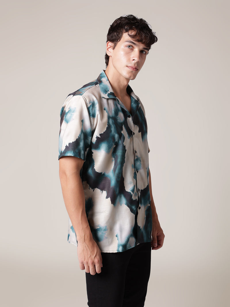 Unisex Exotic Tie Dye Aloha Shirt