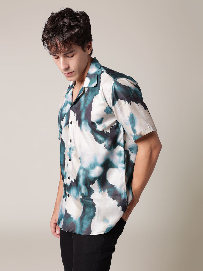 Unisex Exotic Tie Dye Aloha Shirt