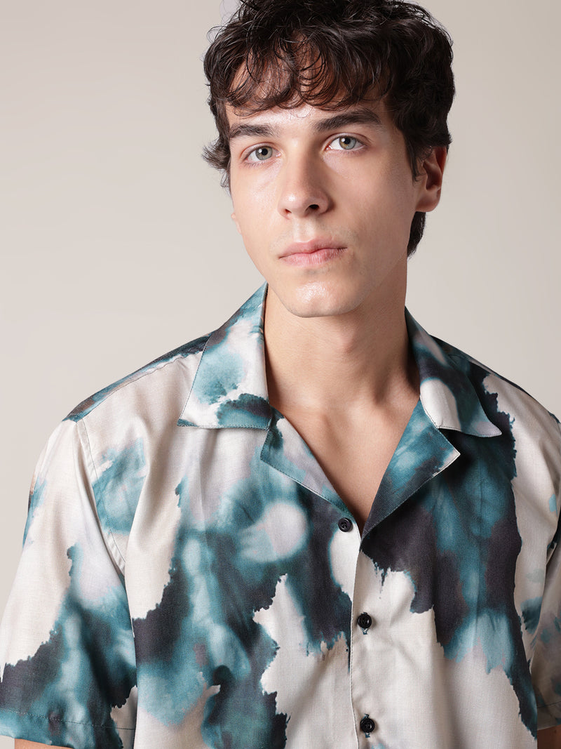 Unisex Exotic Tie Dye Aloha Shirt