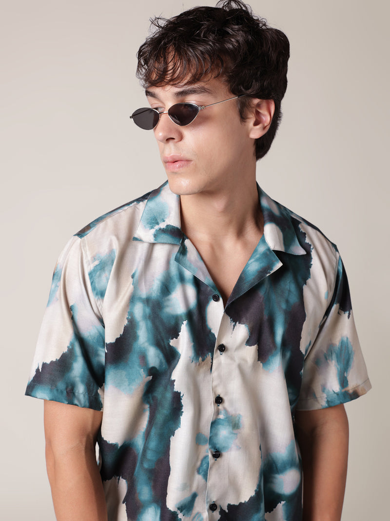 Unisex Exotic Tie Dye Aloha Shirt