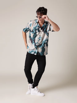 Unisex Exotic Tie Dye Aloha Shirt