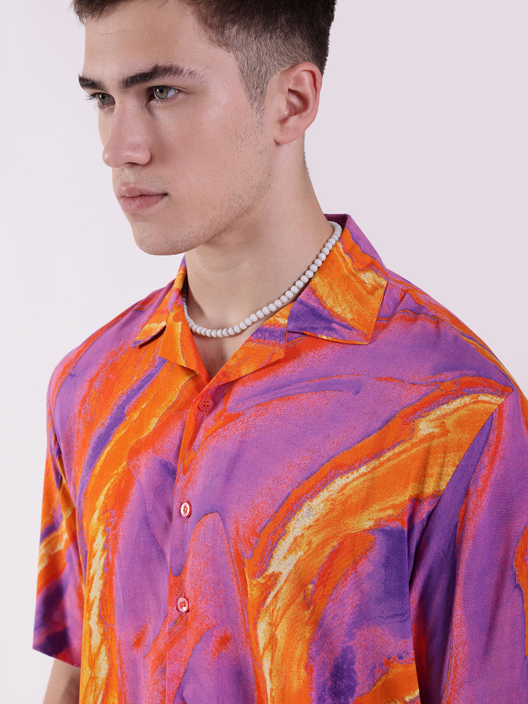 Unisex Vibrant Abstract Aloha Shirt