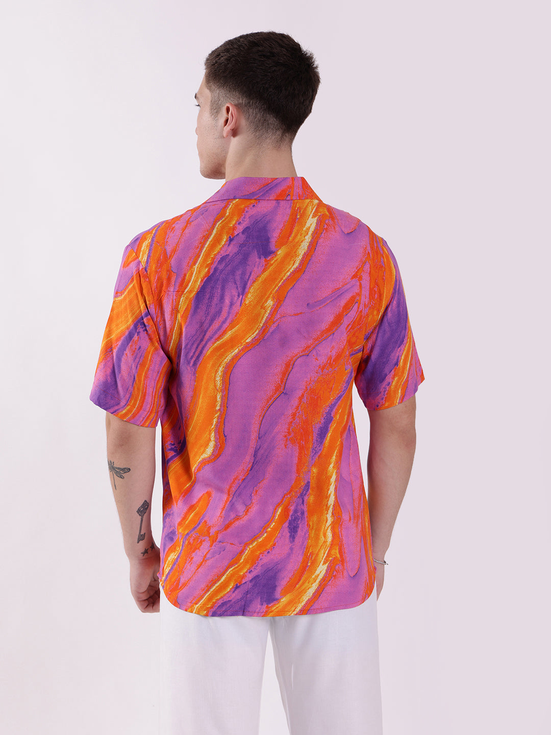 Unisex Vibrant Abstract Aloha Shirt