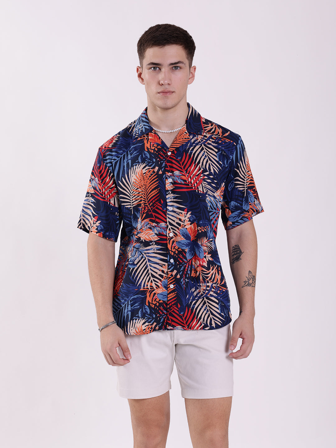 Unisex Blue Tropical Aloha Shirt