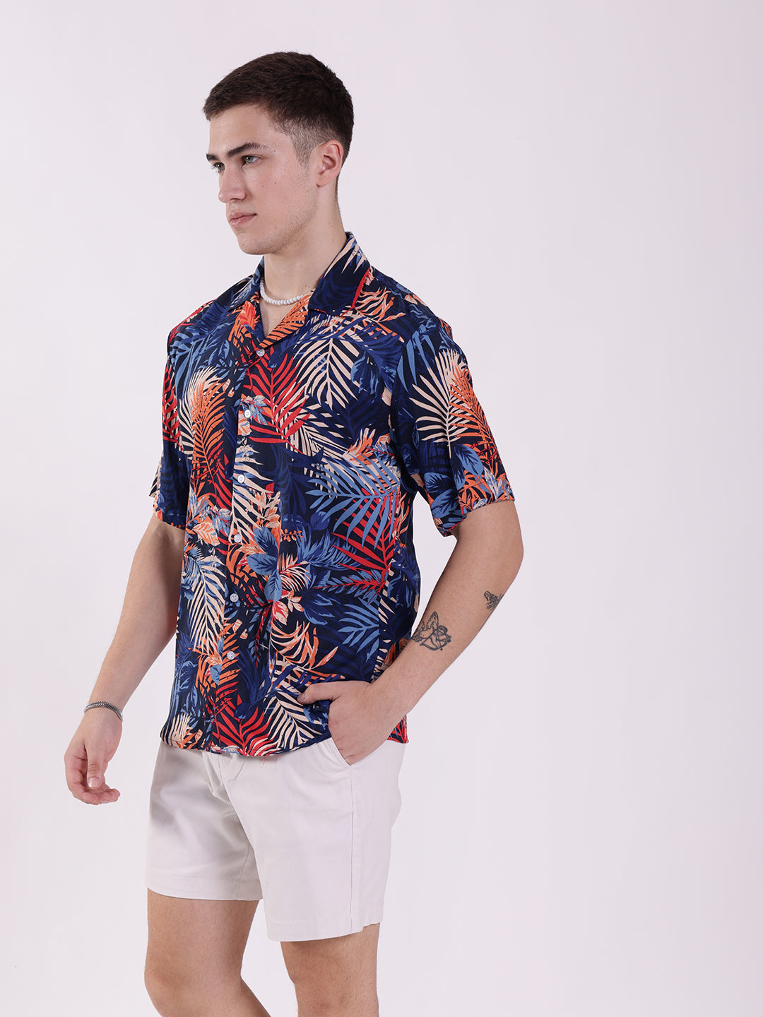 Unisex Blue Tropical Aloha Shirt