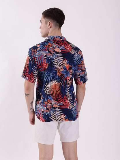 Unisex Blue Tropical Aloha Shirt