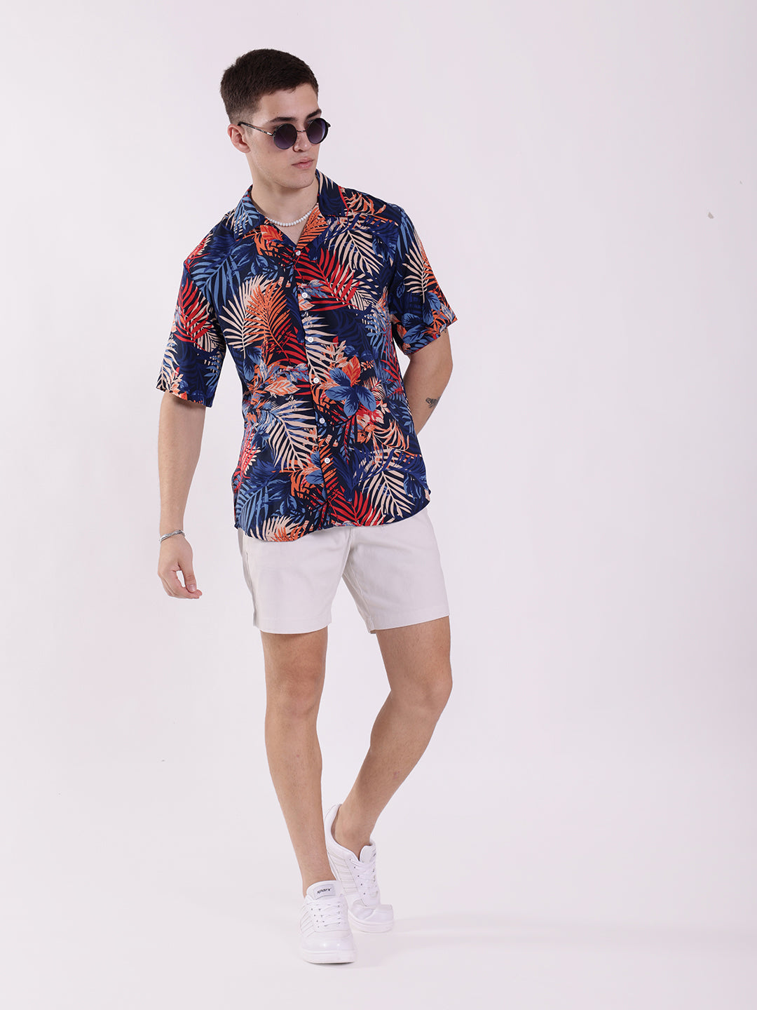 Unisex Blue Tropical Aloha Shirt