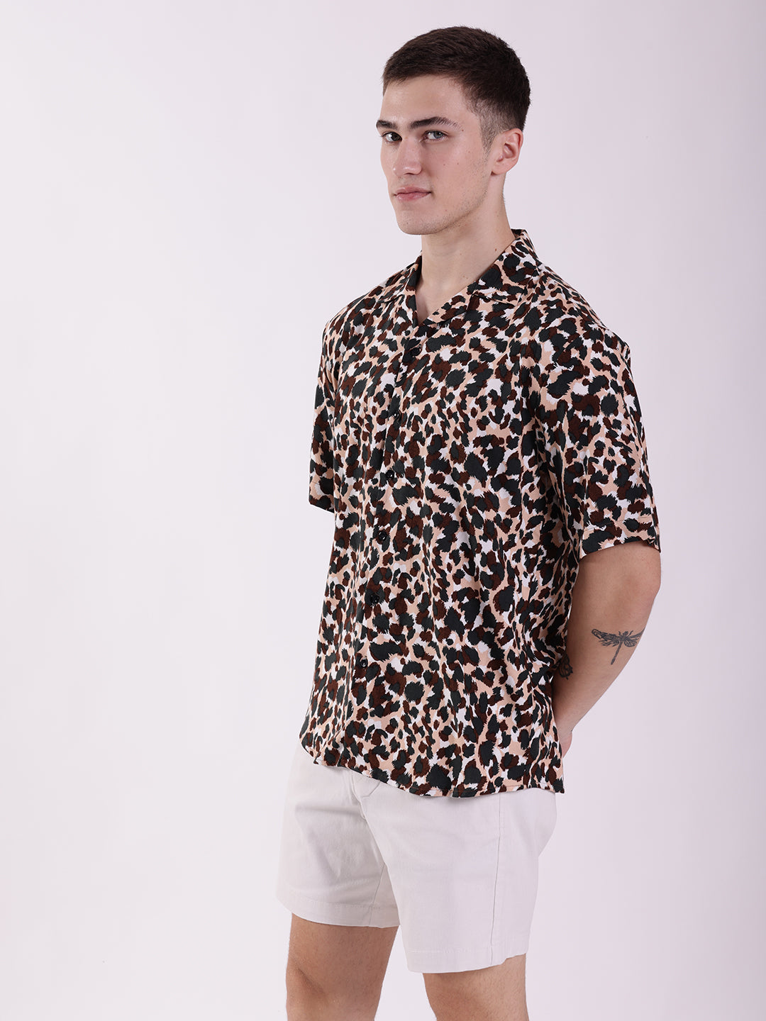 Unisex Leopard Print Aloha Shirt