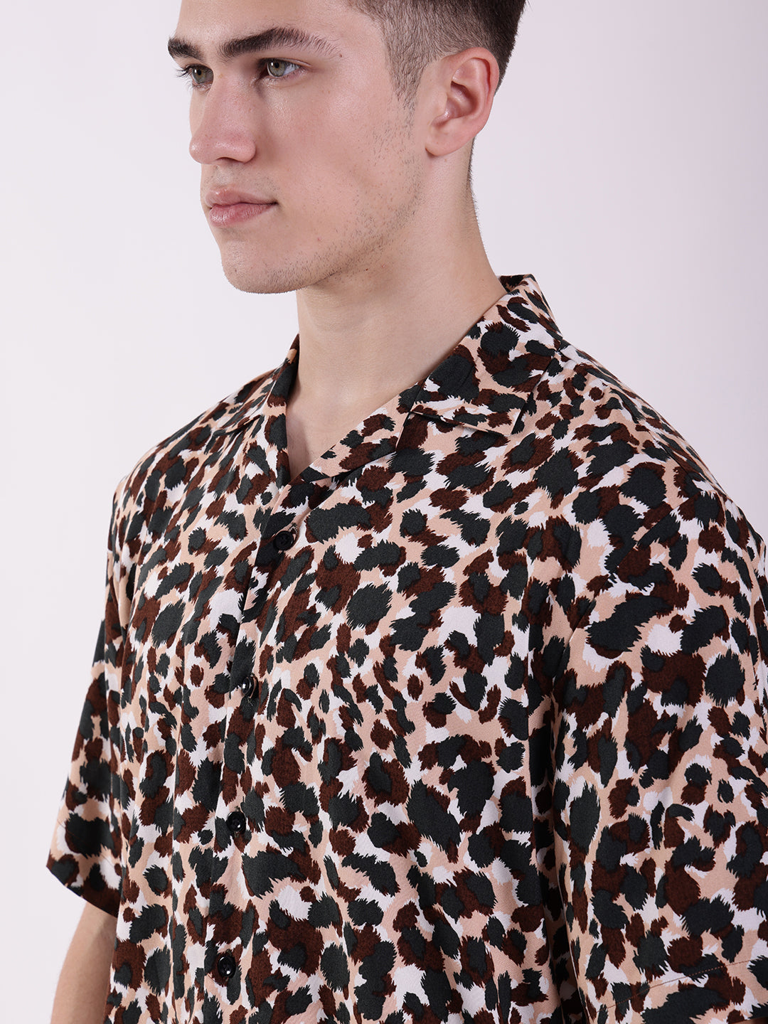 Unisex Leopard Print Aloha Shirt