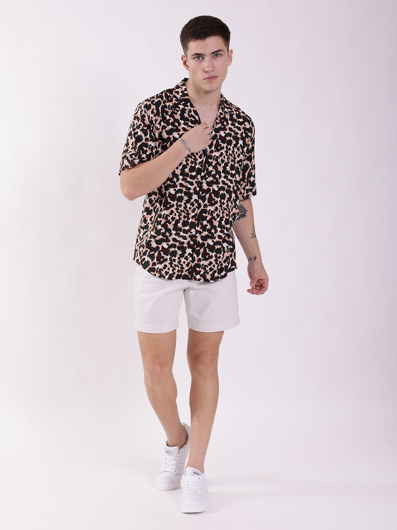 Unisex Leopard Print Aloha Shirt