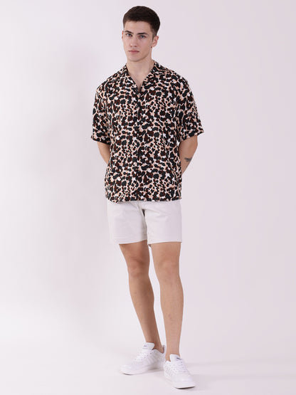 Unisex Leopard Print Aloha Shirt