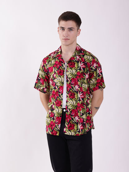 Unisex Bright Tropical Aloha Shirt