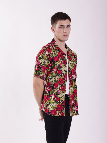 Unisex Bright Tropical Aloha Shirt