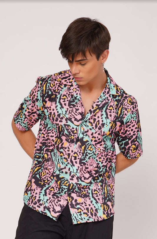 Unisex Exotic Leopard Print Aloha Shirt