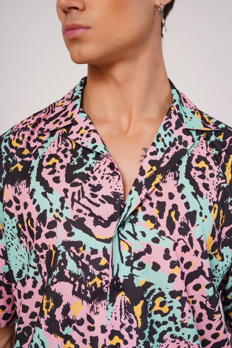 Unisex Exotic Leopard Print Aloha Shirt