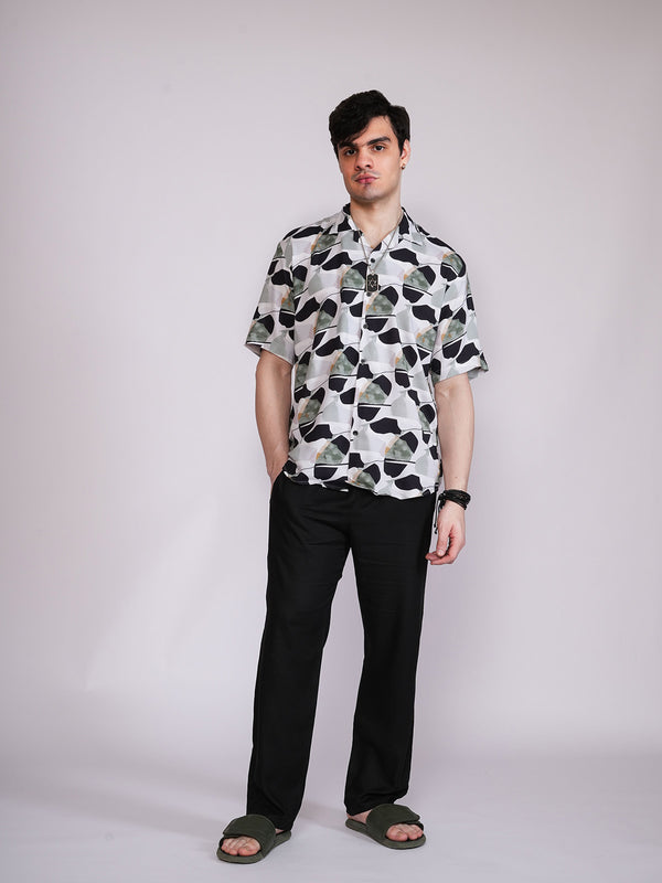 Unisex Stone Pattern Aloha Shirt