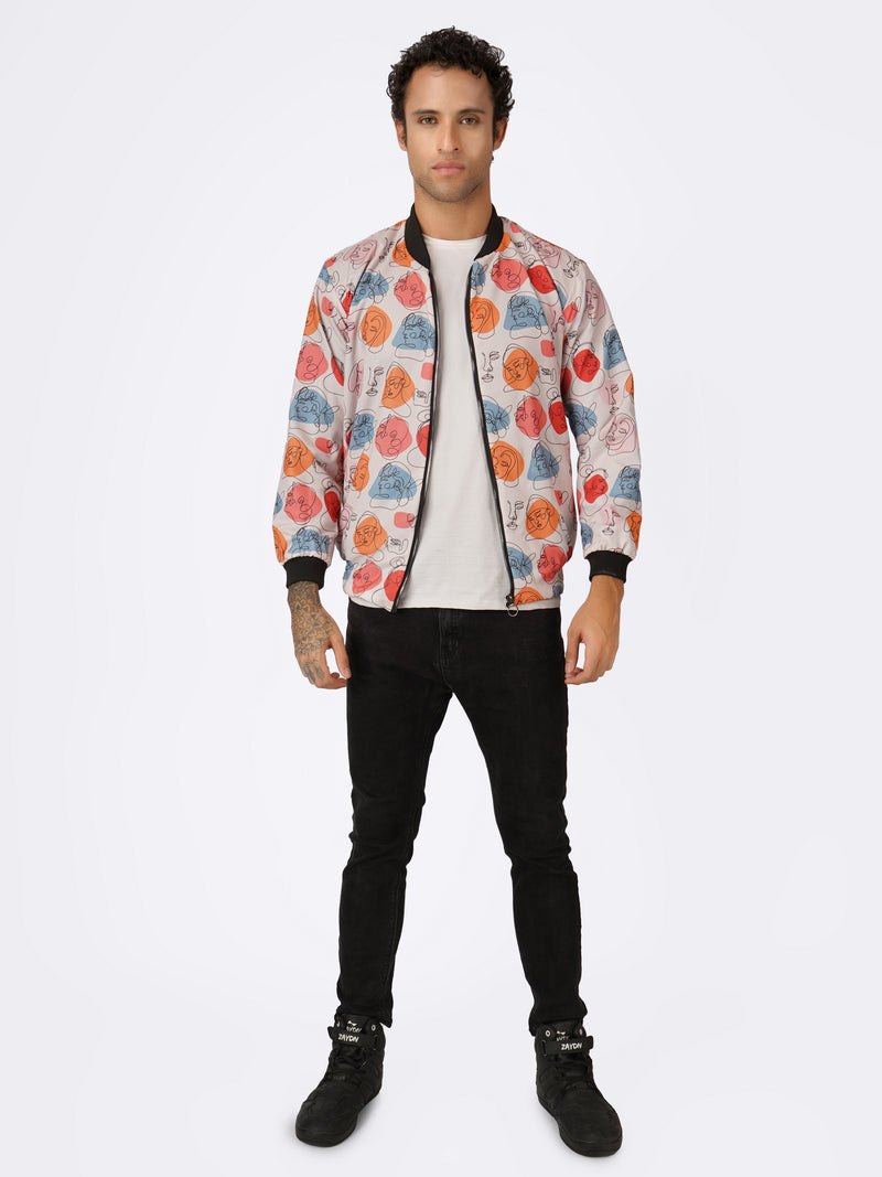 Unisex Modern Abstract Art Bomber Jacket