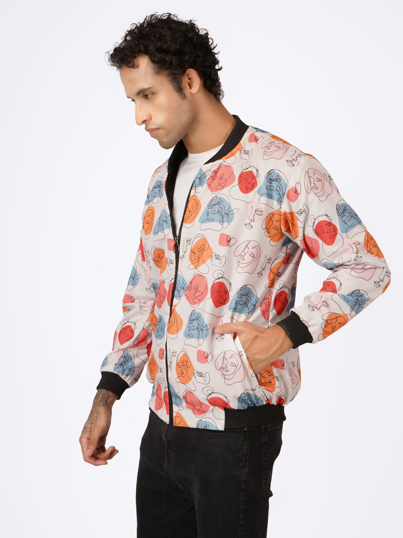 Unisex Modern Abstract Art Bomber Jacket