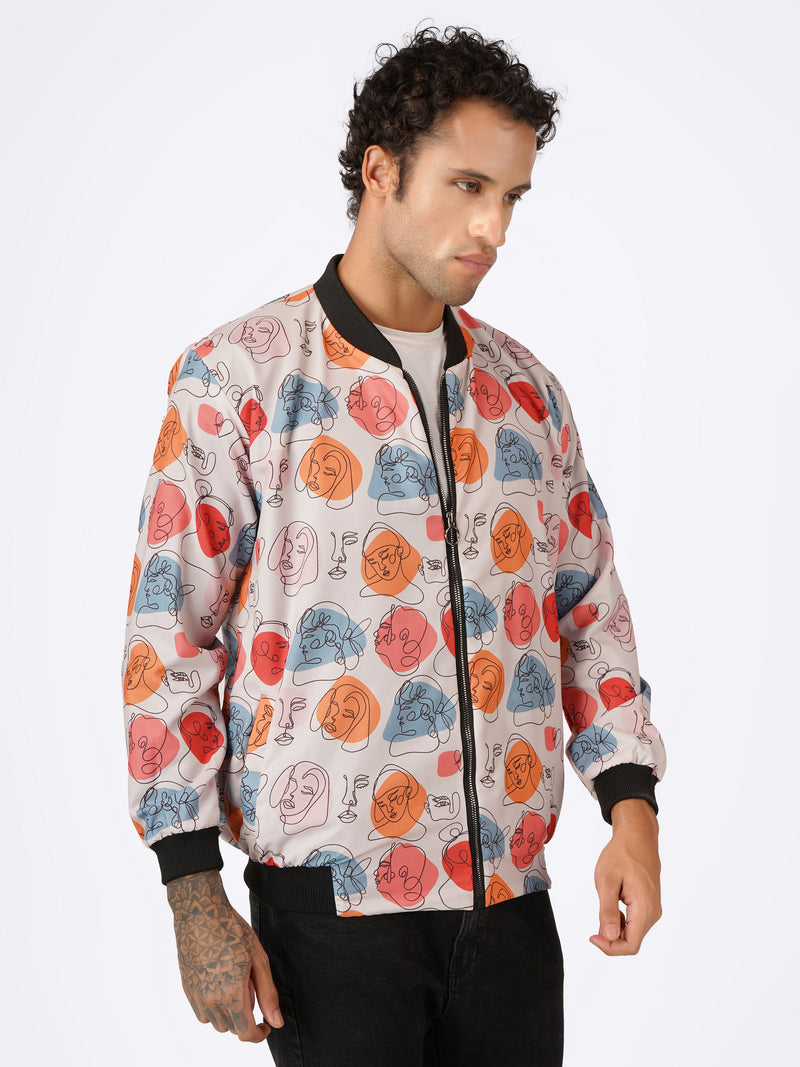 Unisex Modern Abstract Art Bomber Jacket