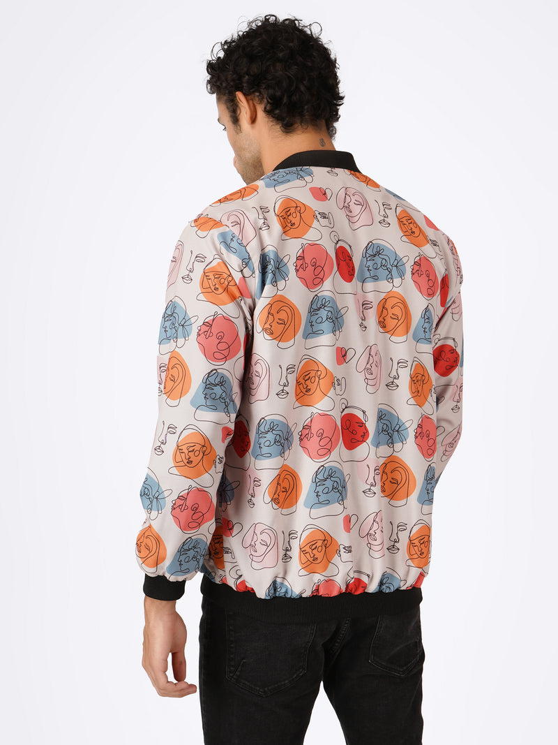 Unisex Modern Abstract Art Bomber Jacket