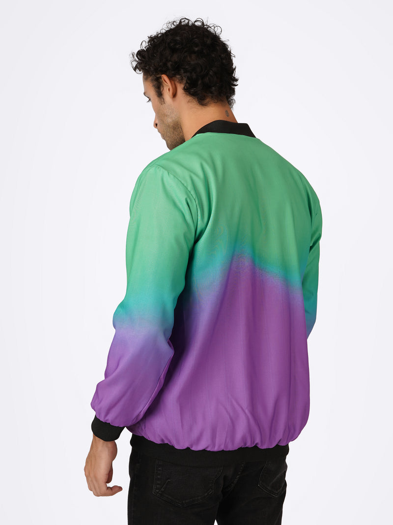 Unisex Unique Neon Ombre Bomber Jacket