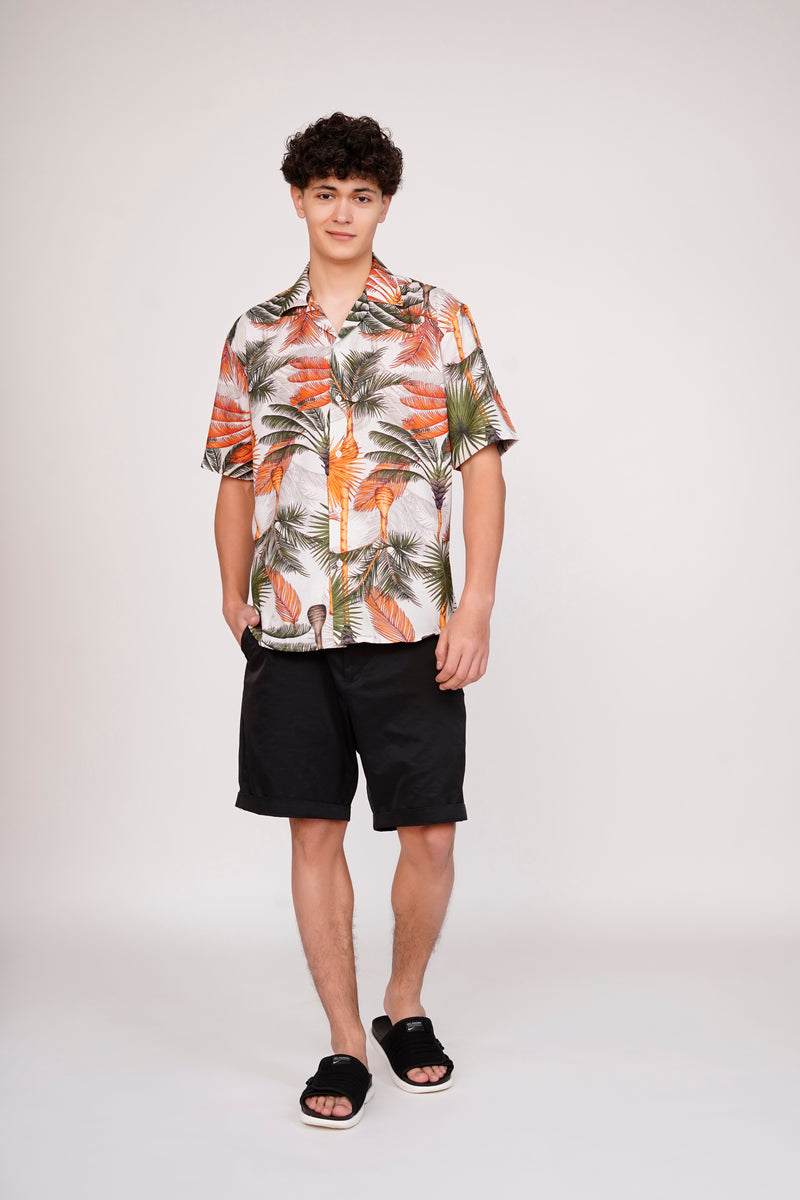 Unisex Summer Palm Aloha Shirt