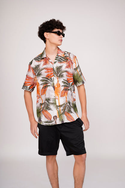 Unisex Summer Palm Aloha Shirt