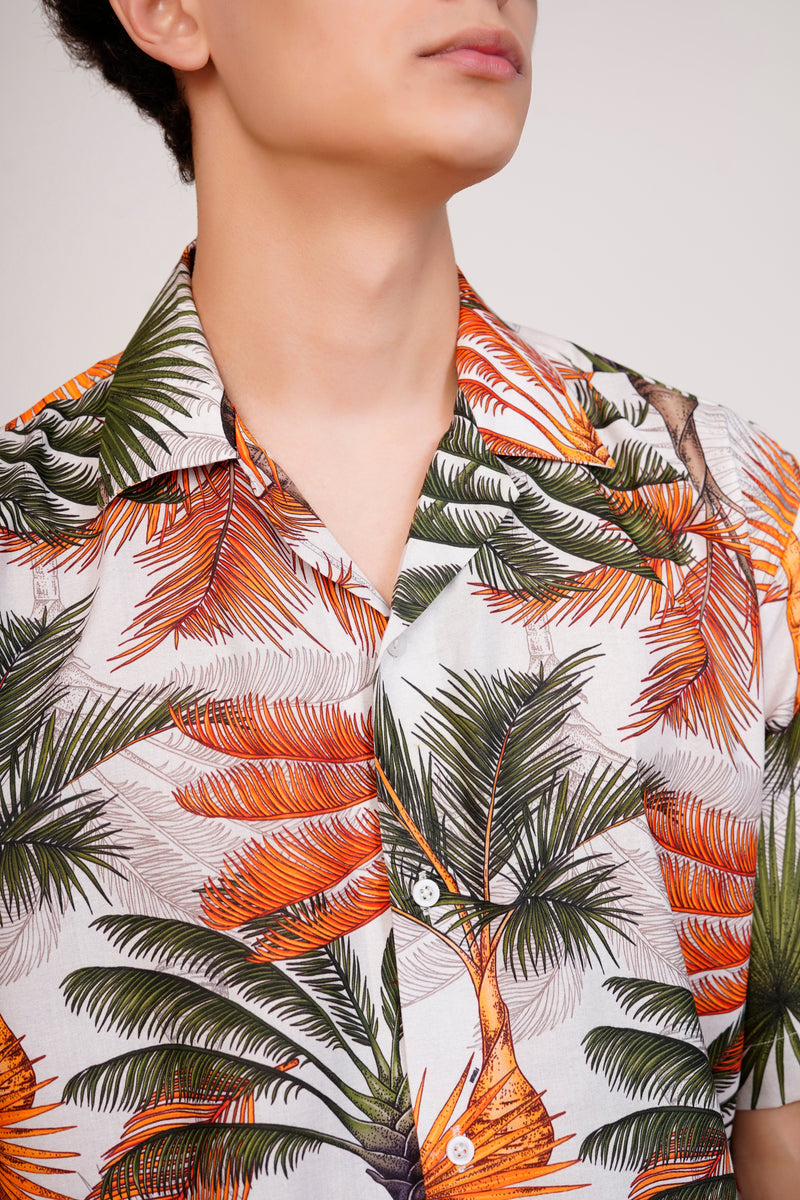 Unisex Summer Palm Aloha Shirt