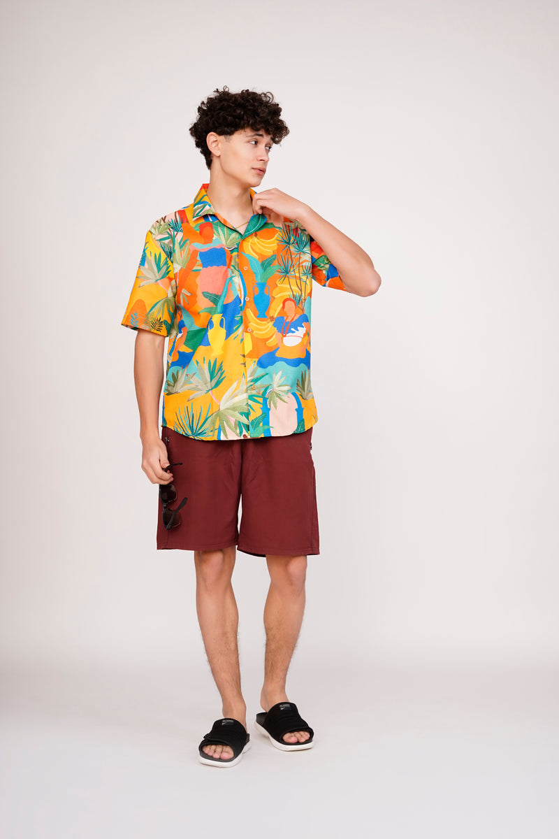 Unisex Yellow Beach Special Aloha Shirt