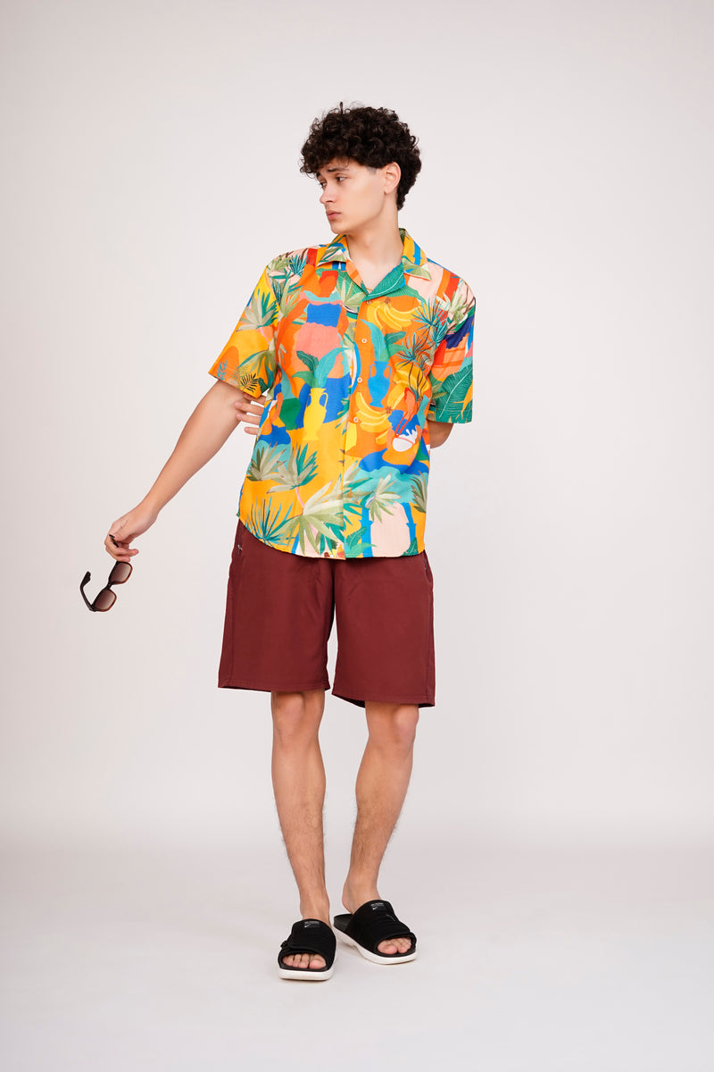 Unisex Yellow Beach Special Aloha Shirt