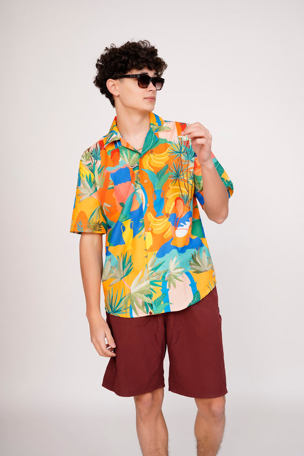 Unisex Yellow Beach Special Aloha Shirt