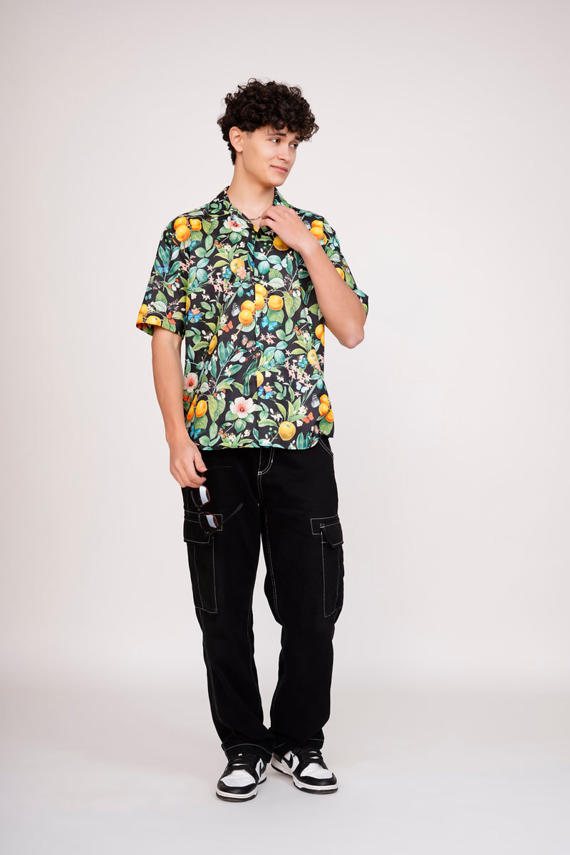 Unisex Hawaiian Black Special Aloha Shirt