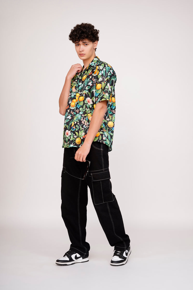 Unisex Hawaiian Black Special Aloha Shirt