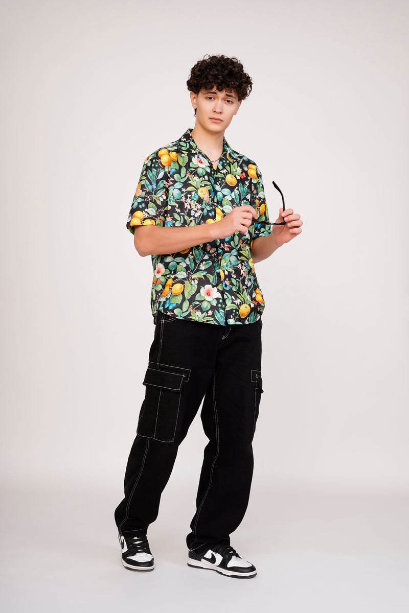 Unisex Hawaiian Black Special Aloha Shirt