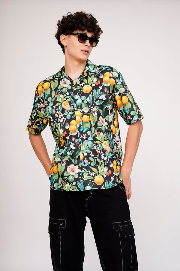 Unisex Hawaiian Black Special Aloha Shirt