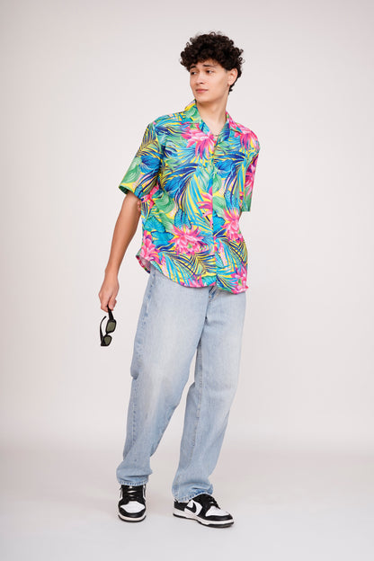 Unisex Hawaiian Neon Special Aloha Shirt
