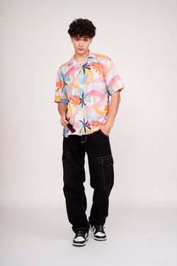 Unisex Colourful Beach Art Aloha Shirt